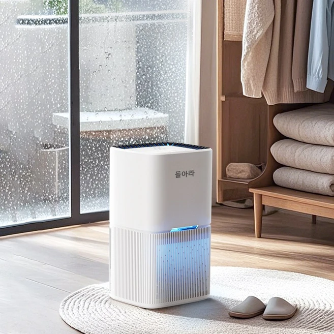 돌아라 소형 저소음 가정용 제습기 원룸 화장실 화장실 제습, 화이트터치스크