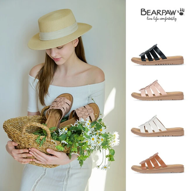 [베어파우] 시드니 천연소가죽 슬라이드