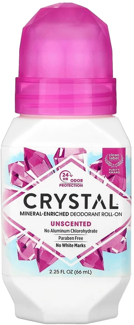 크리스탈 미네랄 데오드란트 롤온 무향, 66ml, 1개
