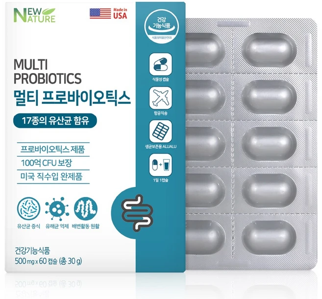 뉴네이처 멀티 프로바이오틱스, 60정, 1개