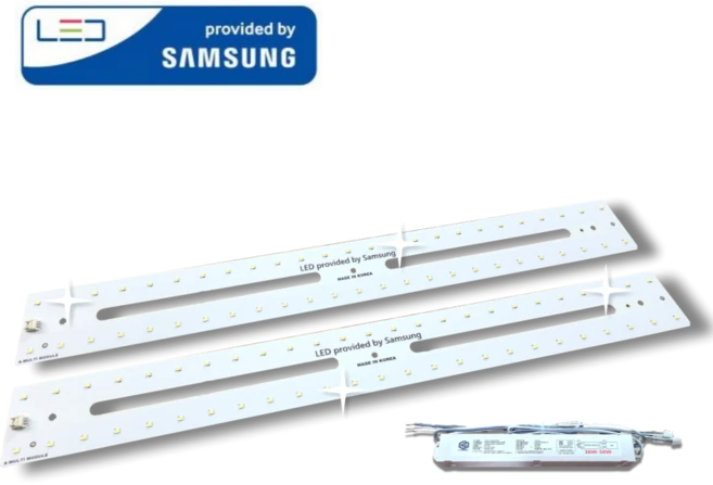 삼성LED 모듈 멀티A 50W 거실/주방/욕실 540x60mm 2장 (긴 형광등 대체) 국내제작 플리커프리, 주광색, 1세트