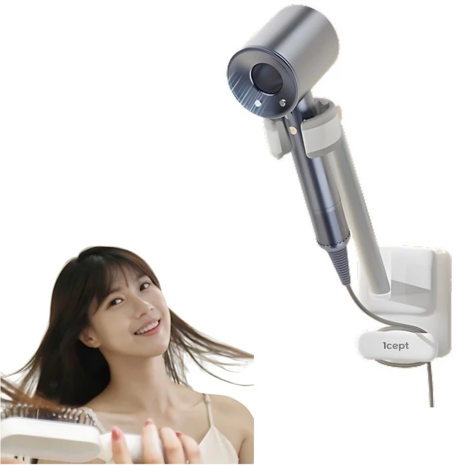 원셉트 프리미엄 드라이기 거치대 핸즈프리, 1개, 화이트