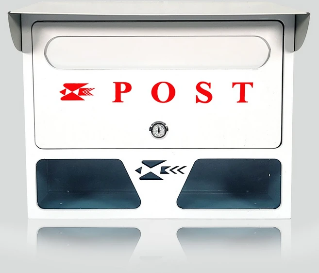 벽걸이 주택 우체통 - 지붕형 우편함 화이트 (흰색), POST