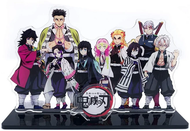 귀멸의 칼날 아크릴 스탠드 피규어 무이치로 기유 젠이츠 네즈코 시노부, 50234단체