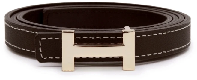 로렐 여성 소가죽 슬림 H버클 벨트 SHOBE2502WLAUF3