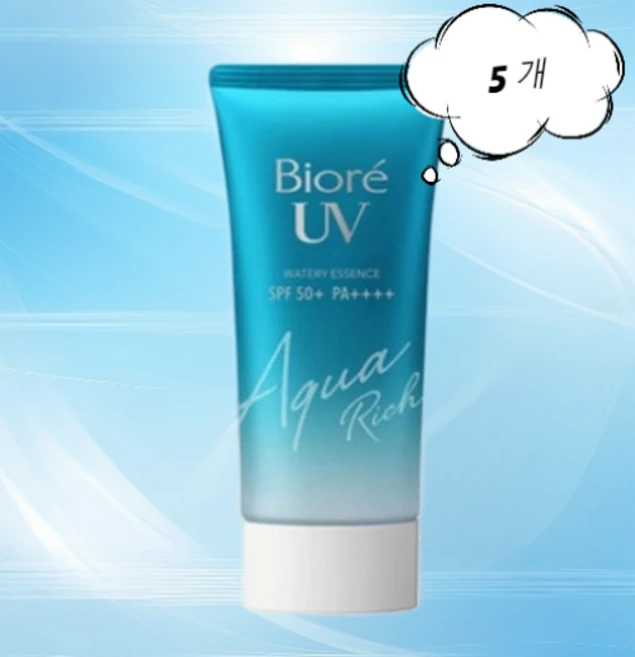 비오레 썬크림 50g SPF50, 5개