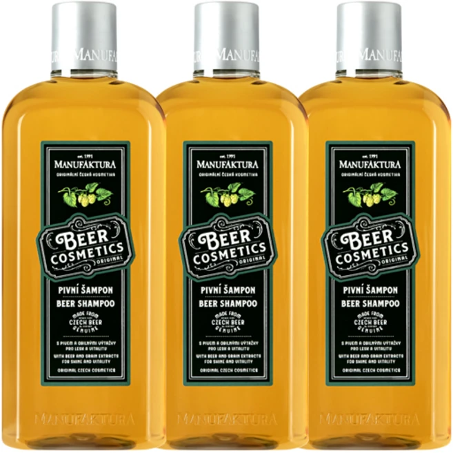 마뉴팍투라 맥주 샴푸 300ml 3개 MANUFAKTURA 체코 맥주 샴푸