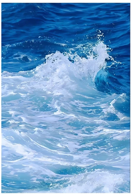 알로데 바다와 파도 빛나는 하늘 벽 장식 DIY 보석 십자수 세트 30 x 40 cm, NO. 09, 1세트