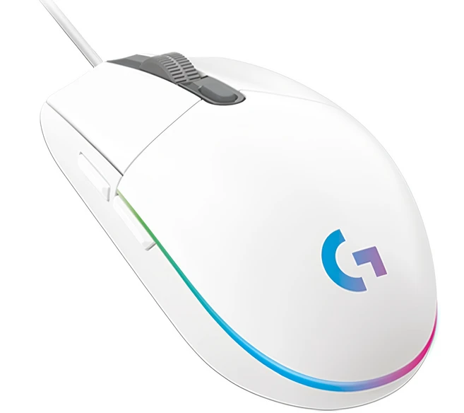 로지텍 G102 2세대 LIGHTSYNC 게이밍 유선마우스, MU0054, 화이트