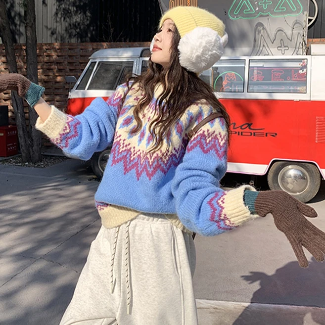 위니 노르딕 라운드 니트_i