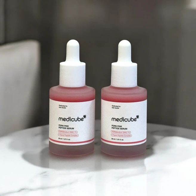[본사정품] 메디큐브 연어 PDRN 핑크 앰플 30ml 에센스 세럼 기미 잡티 진정 모공 피부결 데일리 화장품 베이스 메이크업 민감 여드름성 피부 개기름 트러블, 2개
