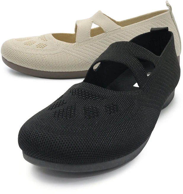 메리제인 여성 운동화 슬립온 슈즈 2cm 밴드 니트 단화