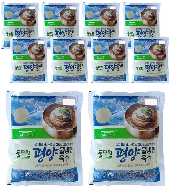 풀무원 평양물냉면 육수, 10개, 290g