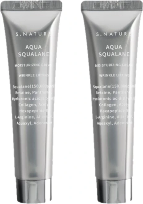 에스네이처 아쿠아 스쿠알란 수분크림, 60ml, 2개