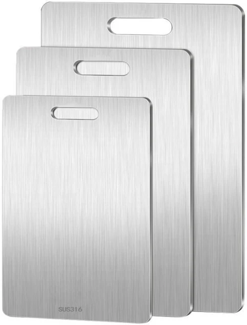 Paradoma 스테인레스316 주방다용도 향균곰팡이방지 위생 양면 도마, 316스텐(39*28cm) * 1개, 1개
