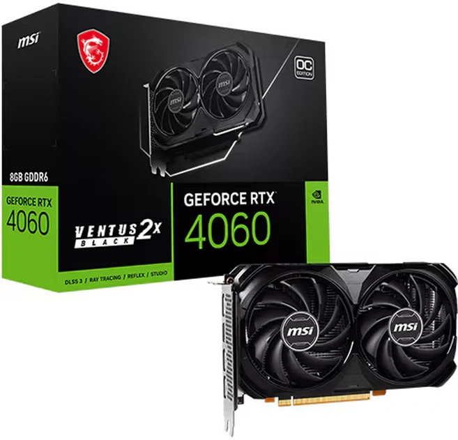 MSI 지포스 RTX 4060 벤투스 2X 블랙 OC D6 8GB