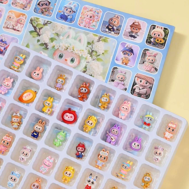 라부부 미니 피규어 뽑기 40pcs 세트 랜덤상자 럭키박스 캐릭터 블라인드 박스 어드벤트캘린더