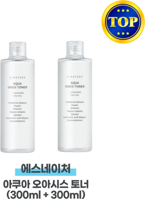 에스네이처 아쿠아 오아시스 토너, 600ml, 1개