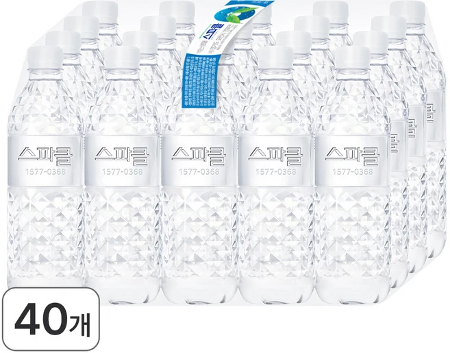 스파클 생수 무라벨, 500ml, 40개