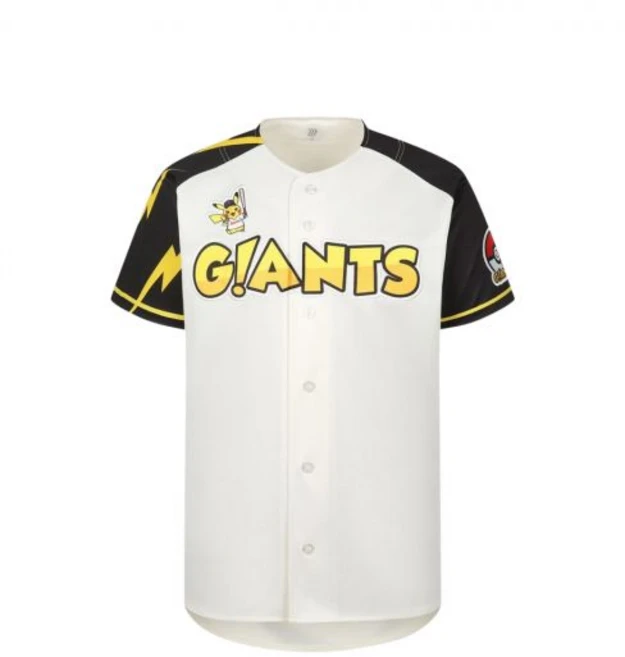 Toys & Goods 롯데 자이언츠 x 포켓몬 피카츄 유니폼 화이트 블랙 논 마킹 버전 Lotte Giants x Pokemon Pikachu Uniform White Bla
