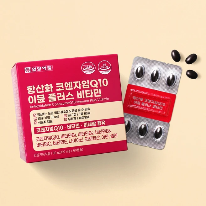 일양약품 코큐텐 코엔자임Q10 항산화 혈압 케어 5박스 10개월 COQ10 영양제, 1개, 60정