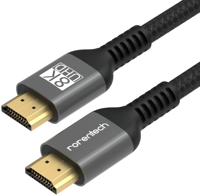 로랜텍 8K UHD HDMI 2.1 케이블, 4K 120Hz, 8K 60Hz, 생생한 HDR 화질, 0.5m