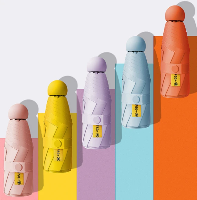 1+1 미니 양산 양우산 우산 자외선차단 초경량 암막 3단우산 파우치포함