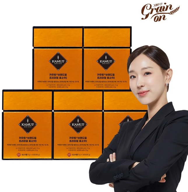 그레인온 카무트 브랜드밀 프리미엄 효소 90 30p, 90g, 5개