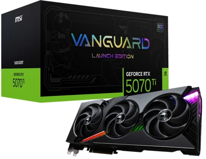 [MSI] 지포스 RTX 5070 Ti 16G VANGUARD SOC LAUNCH EDITION, MSI 지포스 RTX 5070Ti 16G