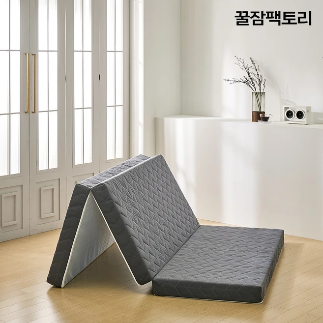(무료배송+당일출고) 꿀잠팩토리 3단 접이식토퍼 매트리스 구름토퍼 침대 바닥 푹신한 포근한 수면매트