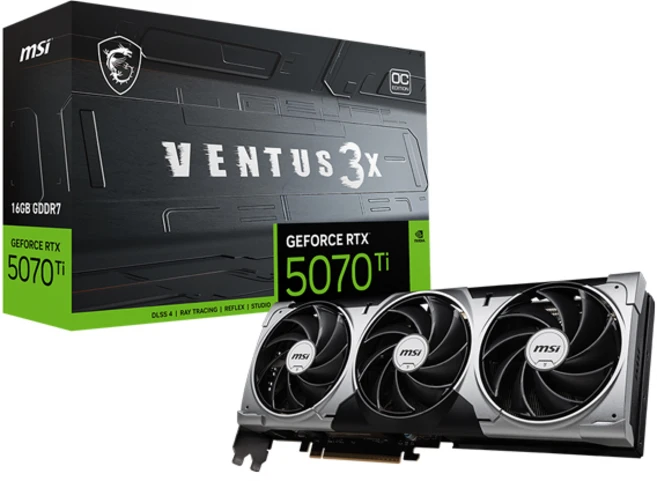 MSI MSI 지포스 RTX 5070 Ti 벤투스 3X OC D7 16GB