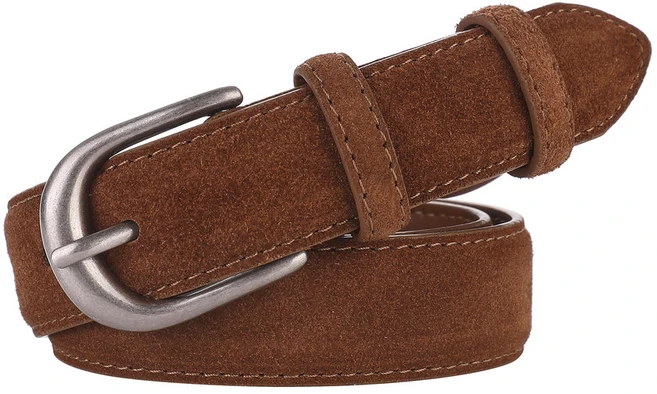 가죽 벨트 여성용 빈티지 눈송이 스웨이드 청바지와 드레스용 허리 골드 및 실버 톤 버클