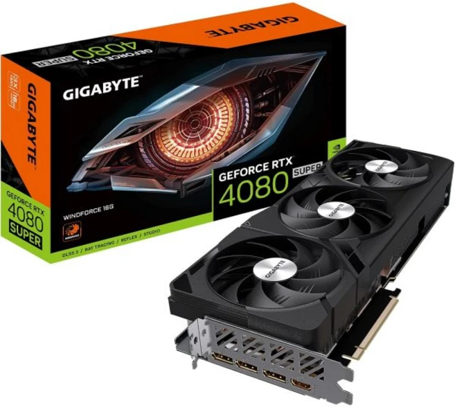 기가바이트 Gigabyte 지포스 RTX 4080 Super WIND포스 V2 16G 그래픽 카드 팬 3배 16GB 256
