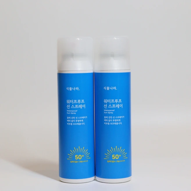 1+1 식물나라 산소수 워터프루프 선 스프레이 100ml (SPF50+), 2개