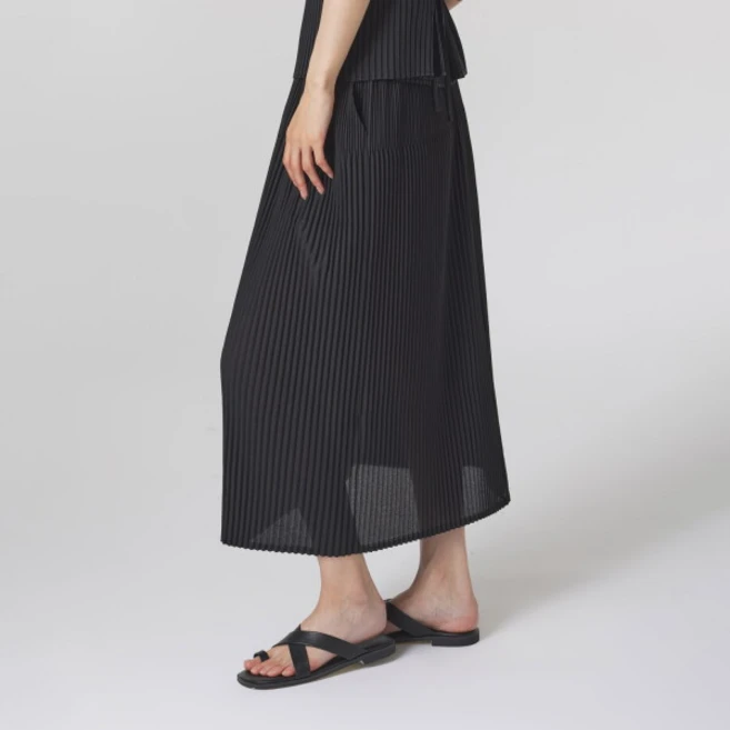[플리츠미] 내추럴 H라인 플리츠 스커트_EPSKM324006