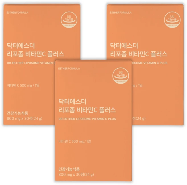 [닥터에스더] 리포좀 비타민C 플러스 여에스더 홈쇼핑 방송 제품, 30정, 24g, 3개