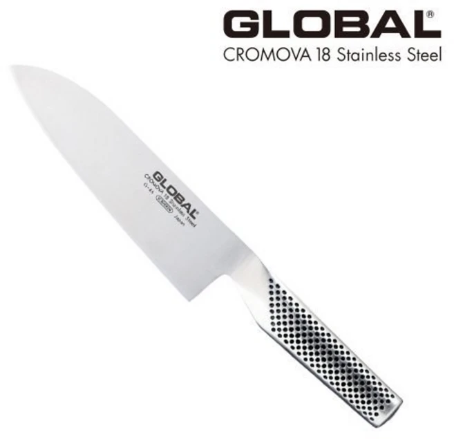 [정품] 글로벌나이프 G-46 산토쿠 나이프 만능 인생칼 평생AS 18cm, 실버