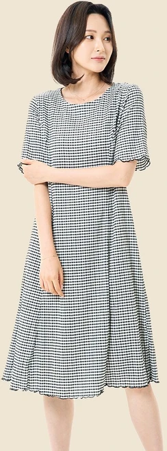 크로커다일레이디 잔체크 플레이 원피스 CLDMOP117
