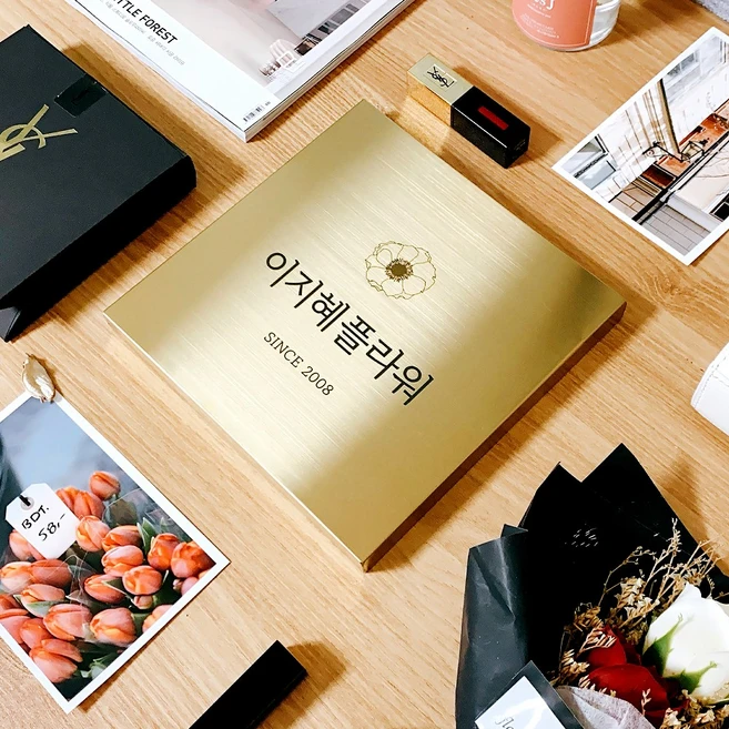 스텐 라인 현판 주문제작 - 절곡형 미니간판 메탈명판 금속 골드 실버 카페 회사 사무실