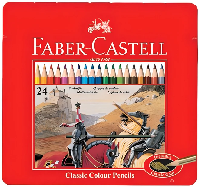 파버카스텔 일반 색연필 틴, 24색, 1개