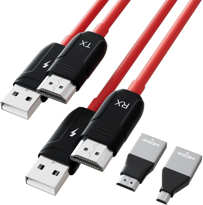 PawJoy 무선HDMI 송수신기 - 간편한 HDMI무선연결 모든 HDMI 기기와 호환 무선HDMI 1080P 책상을 깔끔하게, 70cm, 1개