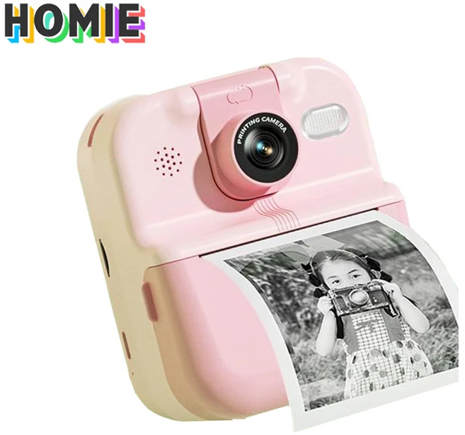 HOMIE 영수증사진기 4k 고화질 즉석카메라 감열지 인쇄 사진 32GB SD카드 카드리더기 인화지6롤, 1개, 가루