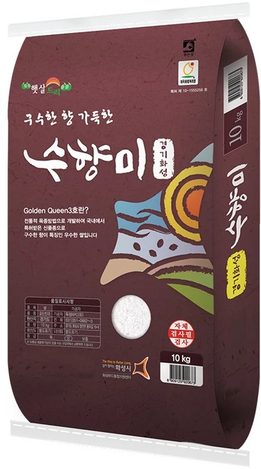 24년 햅쌀 수향미 골든퀸 3호 상등급 10kg, 1개