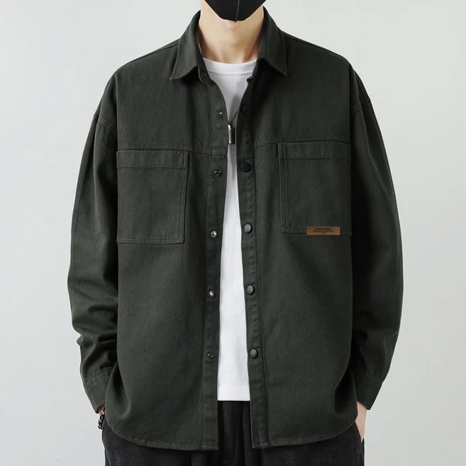 남성 봄가을 카고 셔츠 자켓 루즈핏 캐주얼