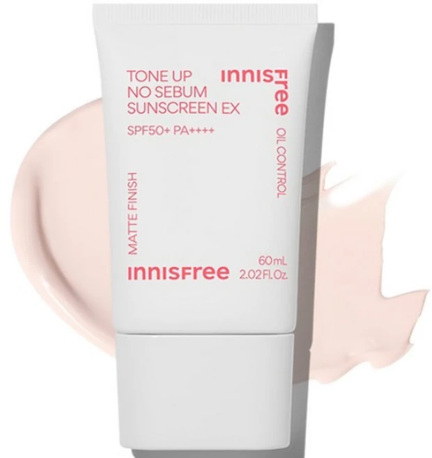 이니스프리 톤업 노세범 선스크린 EX SPF50+ PA++++, 60ml, 1개