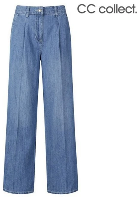 (백화점 상품) CC콜렉트 [CC콜렉트] 턱 디테일 데님 팬츠 BL_E242PSA146 4117950