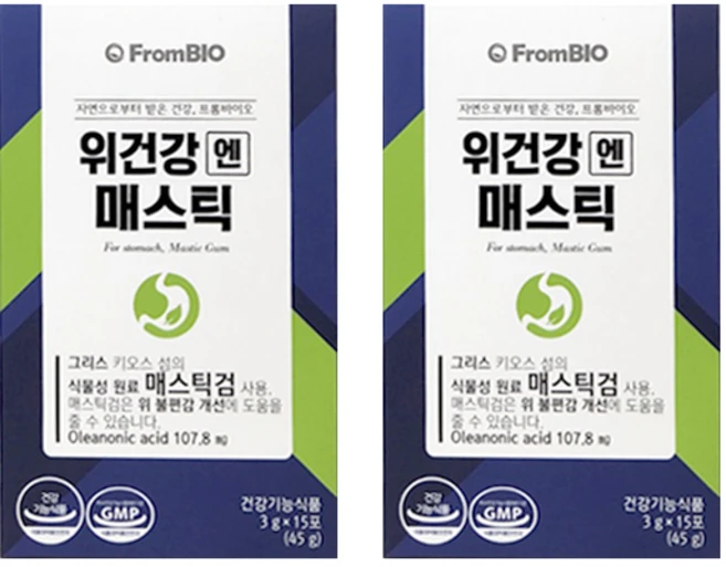 프롬바이오 이병헌 위건강엔 매스틱 15포 2개 한달분, 45g