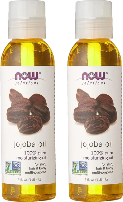 Now Foods Solutions Jojoba Oil 나우푸드 100% 퓨어 호호바 오일 4oz(118ml) 바디오일, 118ml, 2개