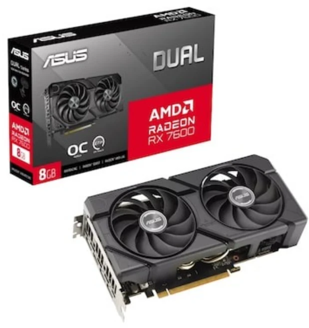 ASUS DUAL 라데온 RX 7600 O8G EVO OC D6 8GB -M, ASUS DAUL 라데온 RX 7600 O8G EVO