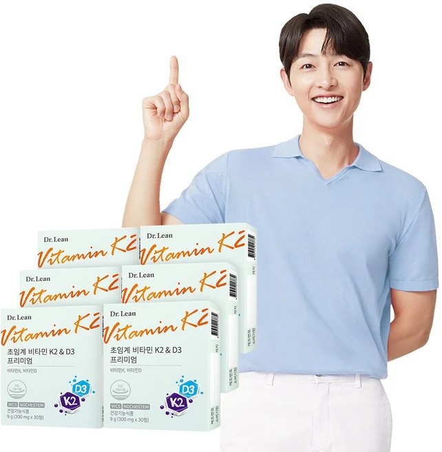 닥터린 초임계 비타민K2 & D3 프리미엄, 30정, 6개